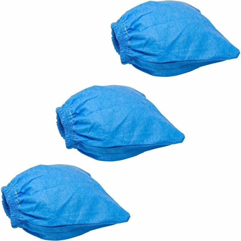 Stofffilter Passend Für Lidl / Parkside Nass- Und Trockensauger Pnts 1300 - Filterbeutel, Waschbar, Blau, 3 Stück