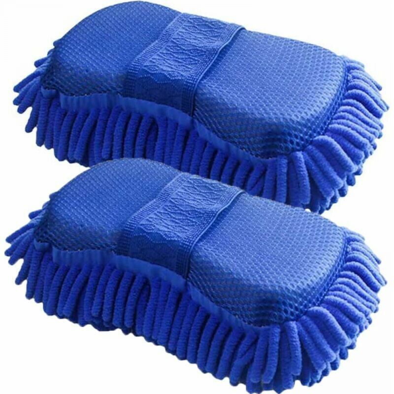 (2 Stück) Mikrofaser Chenille Schwamm Auto Waschhandschuh Mikrofaser Waschhandschuhe Saugfähig Auto Waschhandschuhe Mikrofaser Kratzfrei Trocken Und Nass