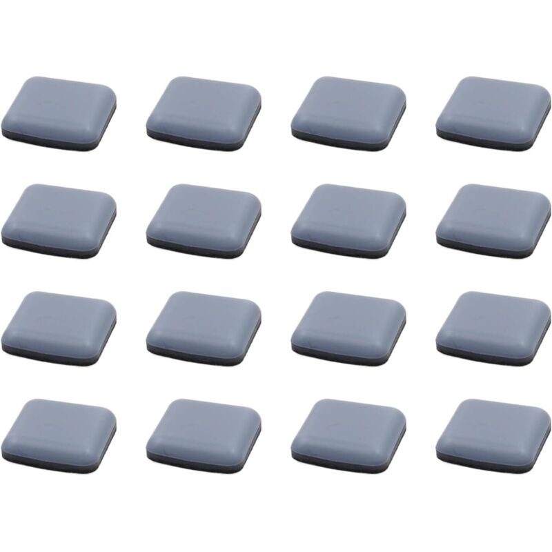 Möbelgleiter, 16 Stück, Selbstklebende Teflon Möbel Gleiter, Geeignet Für Glatte Böden Und Teppiche (quadratisch, 20 X 20 Mm)