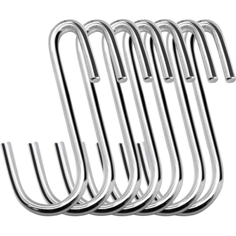 20 Stück Robuste S-haken Zum Aufhängen, 6 Cm, S-förmig, Für Küche, Bad, Schlafzimmer Und Büro (20er-pack, Klein, Silber)