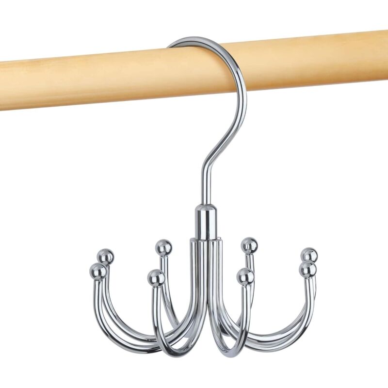 Gürtelhalter Für Schrank, Drehbar Aus Metall, Platzsparend, Gürtelaufbewahrung, Krawattenhalter, Silber