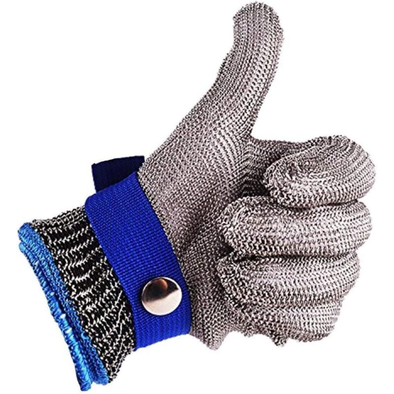 Schnittfeste Handschuhe Aus Edelstahl, Sicherheitshandschuh, Schutzstufe 5 (l)