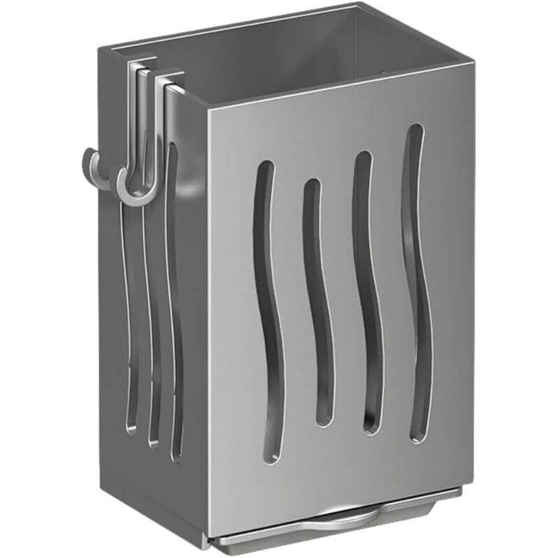 Wandmontierter Besteckständer Mit Abtropfschale (grau)