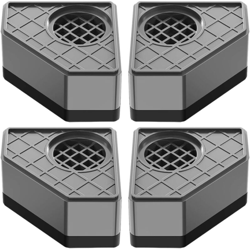 4er-set Anti-vibrations-matten Für Waschmaschinen, Absorbierende Und Rutschfeste Waschmaschinenfüße (grau)