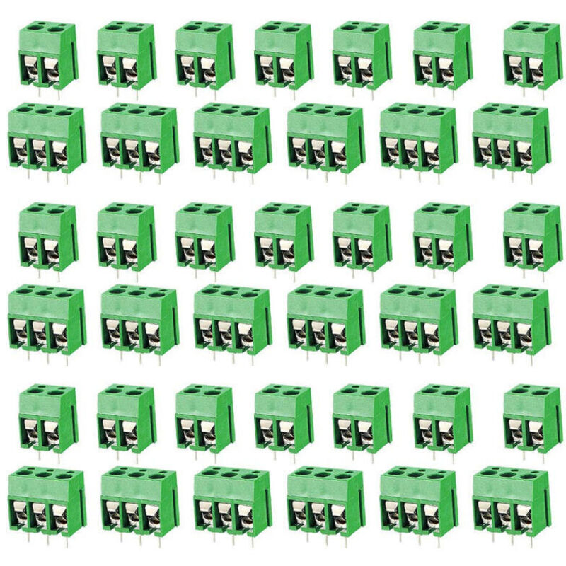 100 Stück Pcb Schraubverbinder, Lötleiste Grün 5mm, Leiterplatten-schraubklemmenblock 2 Pin (pin) Und 3 Pin (pin)