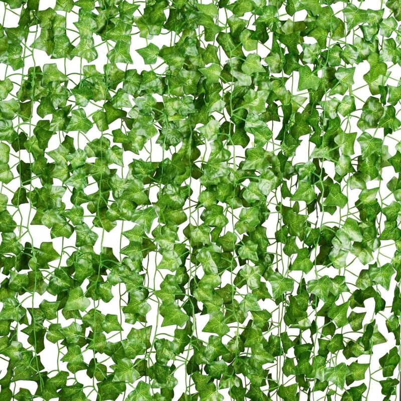 8 Stück Künstliche Efeu-girlande, Künstliche Blätter, Weinreben-girlande, Falscher Efeu, Spalierpflanzen, Dekoration Für Feier, Hochzeit, Küche, Garten, Büro