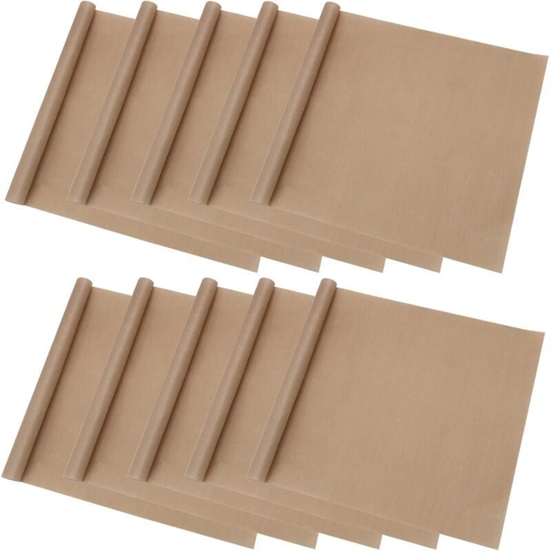 Set Mit 10 Teflon-backblechen, Wiederverwendbare Antihaft-ofenauskleidung 30 X 40 Cm Zum Grillen, Für Wärmeübertragung, Hitzebeständig Bis 270 °c.