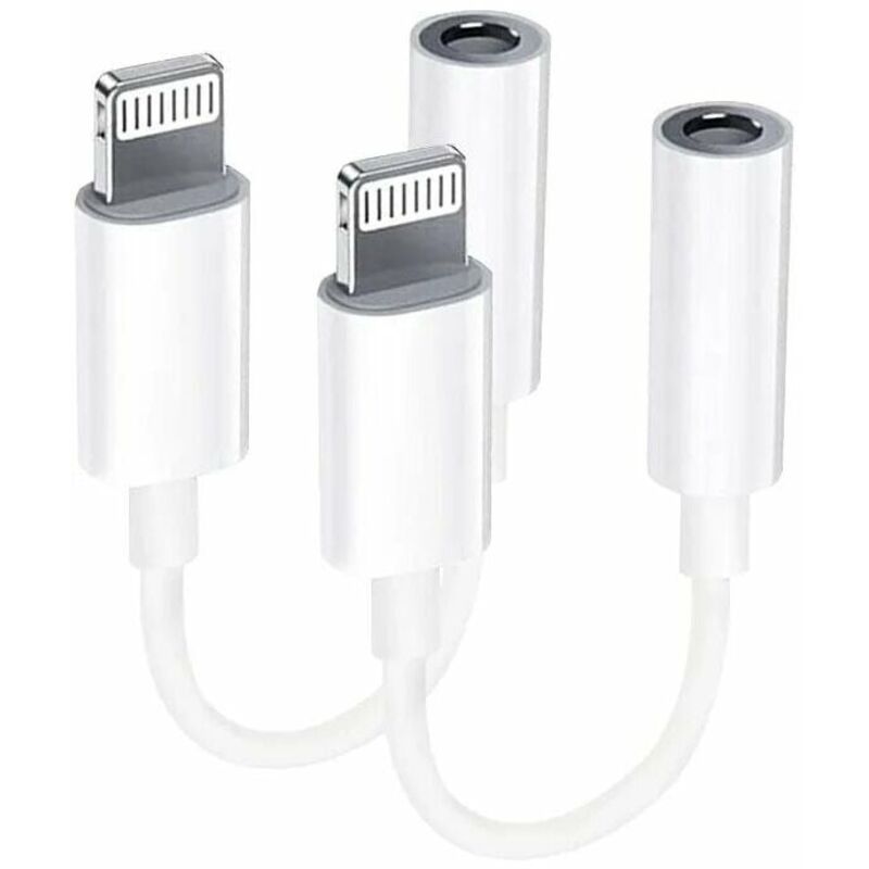 【2 Stück】lightning-auf-3,5-mm-klinke-adapter Mfi-zertifizierter Kopfhöreradapter Für Iphone Aux-audio-kabel Splitter Kompatibel Mit Iphone 13/12/11/xs/xs Max/xr/ Für Alle Ios-systeme