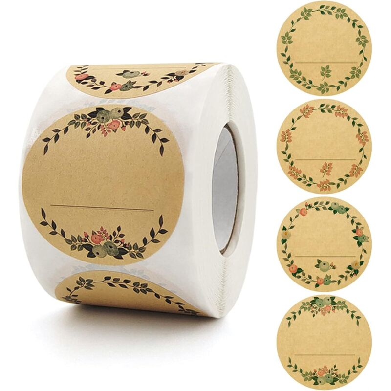 500 Stück Klebeetiketten, Aufkleber Für Marmeladengläser Von 5 Cm, Können Für Küchenetiketten, Gewürzetiketten, Backen, Dekoration Von Geschenktüten Verwendet Werden