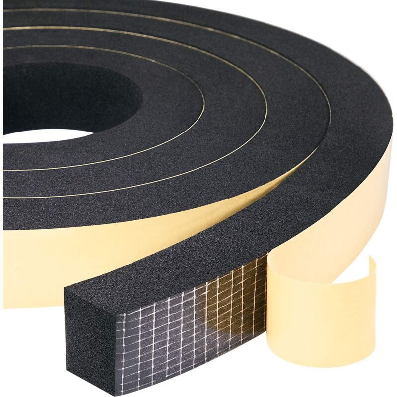 Türdichtung, Schaumstoff-dichtung, Anti-kälte- Und Stoßschutz-gummistreifen, 2 Rollen 25mm X10mm X4m, Schwarz Und Gelb (je 2 M)