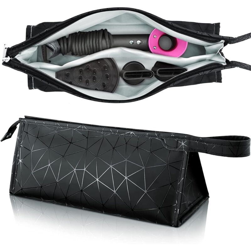 Aufbewahrungstasche Für Haartrockner Aus Pu-leder, Kompatibel Mit Dem Dyson Supersonic Haartrockner, Wasserdichte Reisetasche Für Haartrockner, Tragbare Haartrocknerbürste Und Diffusor-organizer