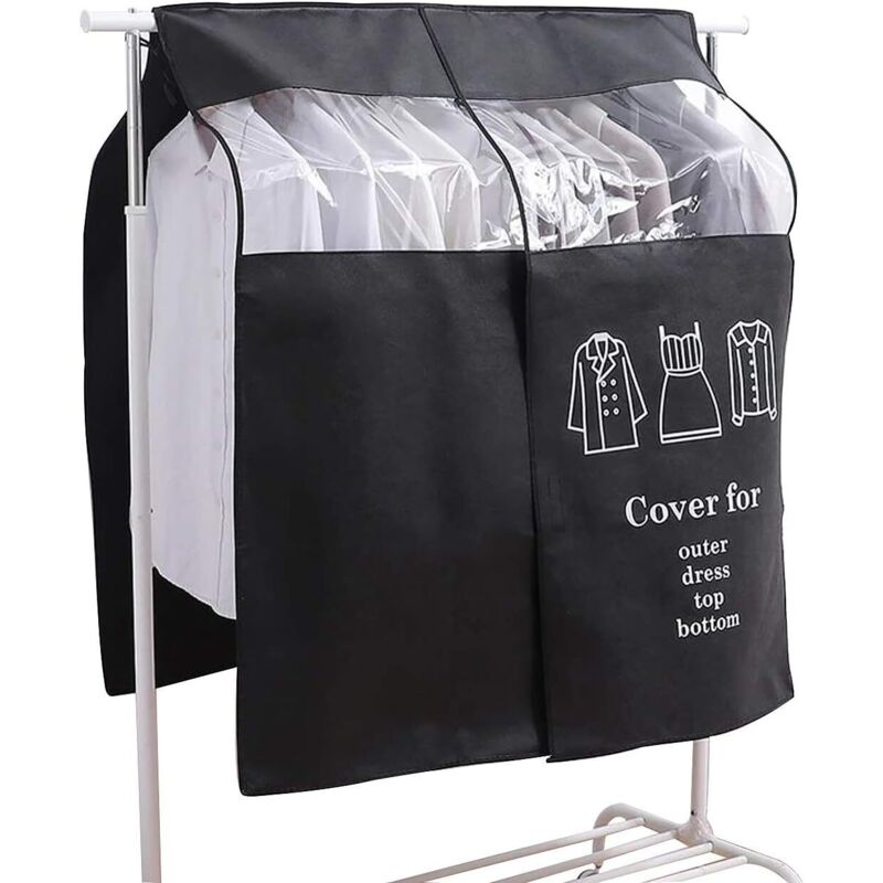 Kleidersack Kleidersäcke 90 × 110cm Schwarz Staubschutzhülle Universelle Kleiderständer-abdeckungen
