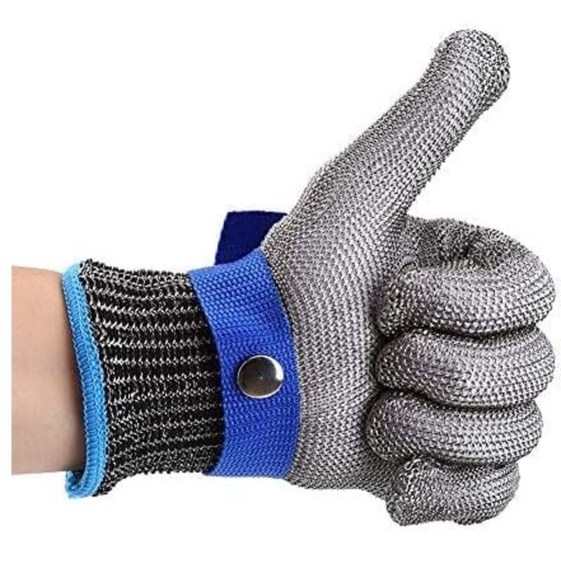 (xl) Metzgerhandschuh Aus Edelstahl, Hochleistungsschnittfestigkeit, Schutzstufe 5 (kein Paar)