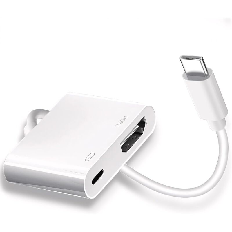 Usb-c-zu-hdmi-adapter Für Fernseher, Usb-typ-c-zu-hdmi Mit Ladeanschluss