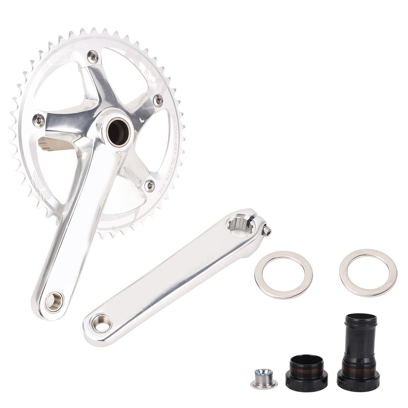 Hohlkurbelgarnitur Bcd144mm, 48-zahn-kettenblatt, Für 8- Bis 12-fach-antriebe, Silber