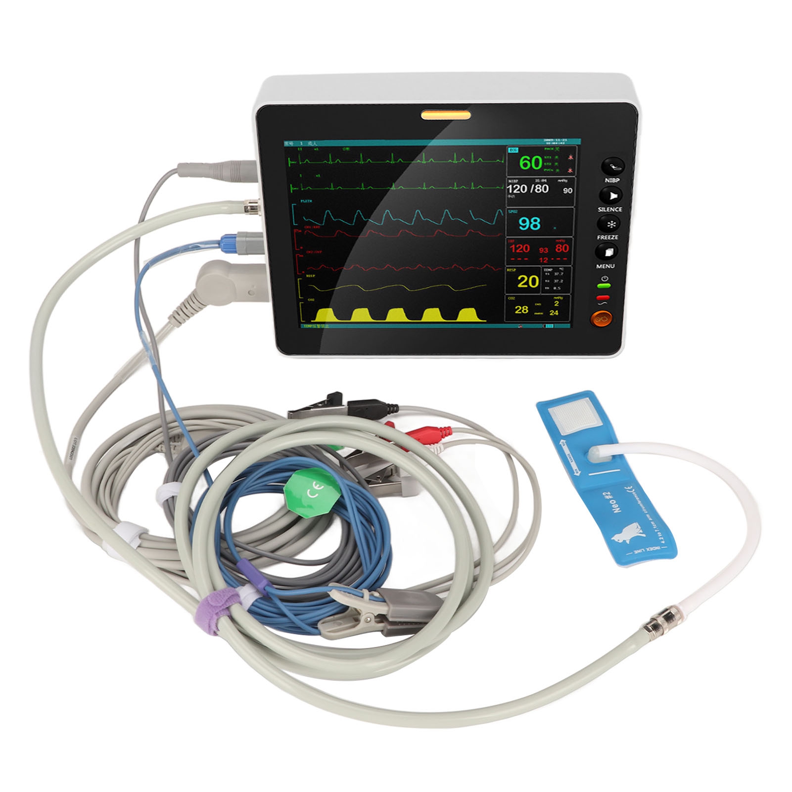 Digitales 6-parameter-blutdruckmessgerät Für Haustiere Mit Großem Display, Uk-stecker 100-240v.