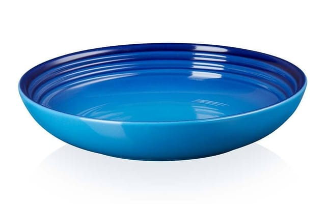 Le Creuset Suppenteller Steinzeug Azure Blau 22cm