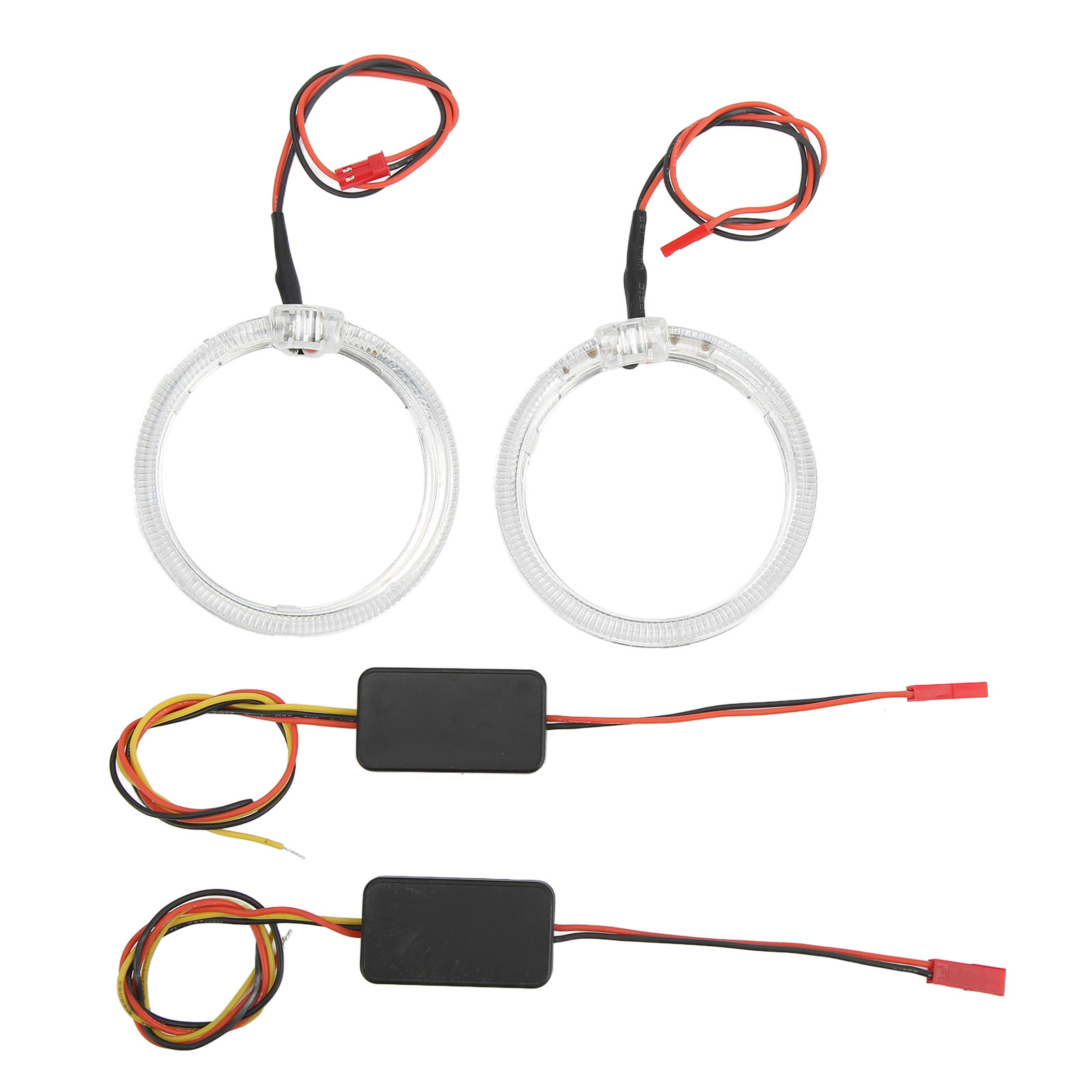 Set Mit 2 Led-angel-eyes-lichtringen Für Autoscheinwerfer, Tagfahrlicht, 9–36 V, Eisblau