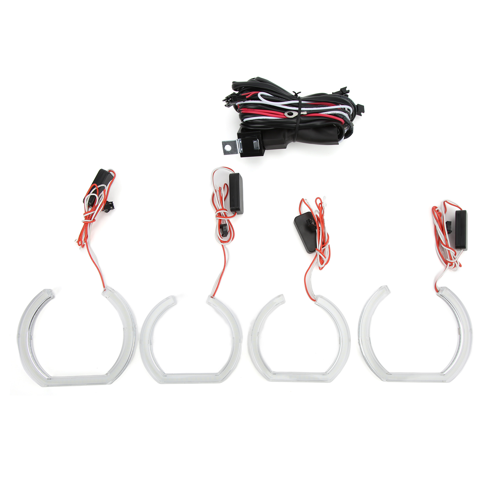 Weißer Led-lichtring-satz Für Dtm-autoscheinwerfer, Kompatibel Mit Xenon-scheinwerfern Der Modelle E82, E88, E87 Und E81 (2008-2011).