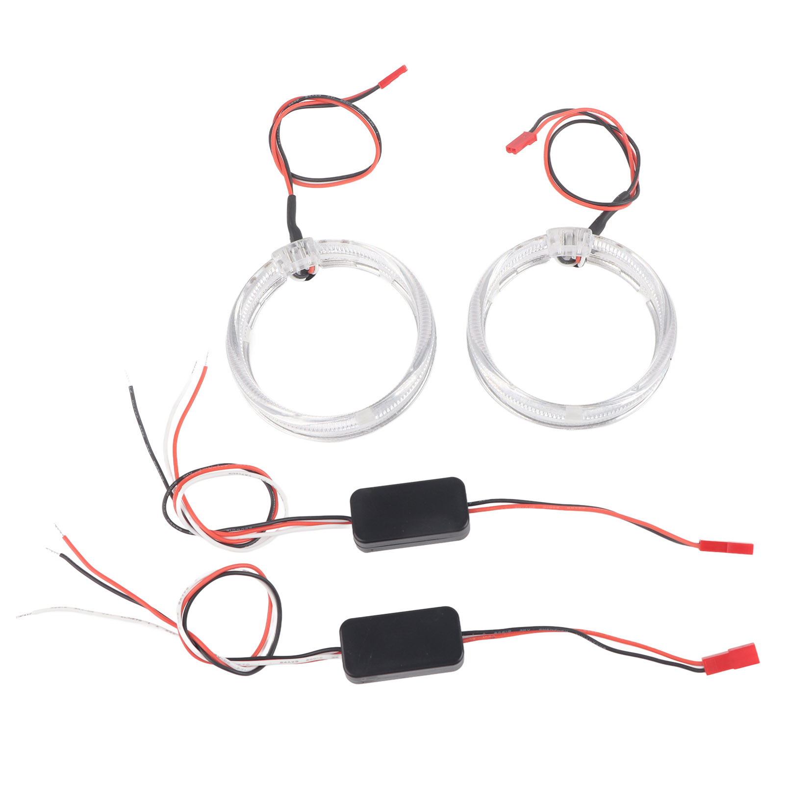 Set Mit 2 Led-angel-eyes-lichtringen Für Autoscheinwerfer, Tagfahrlicht, 9–36 V, Lila