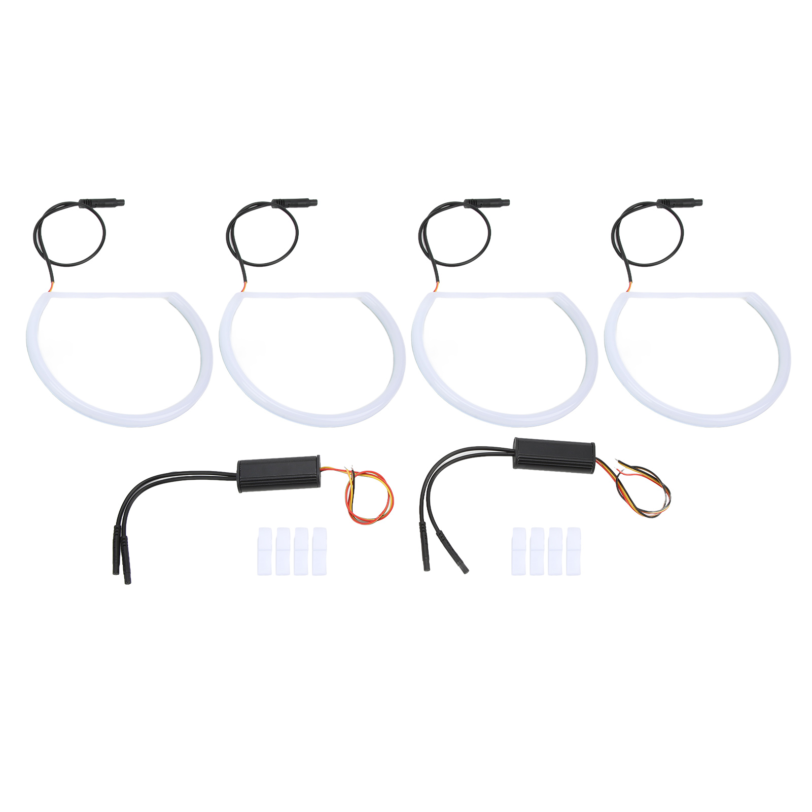 Zweifarbiger Led-ring-satz Mit Angel Eyes In Weiß Und Gelb Für Bmw 3er E46 E90 E91 Scheinwerfer
