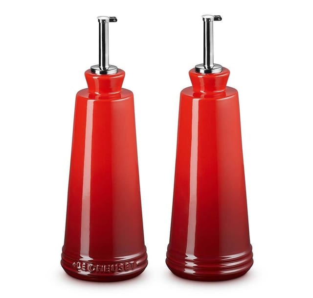 Le Creuset Essig und Öl Set Steinzeug Kirschrot