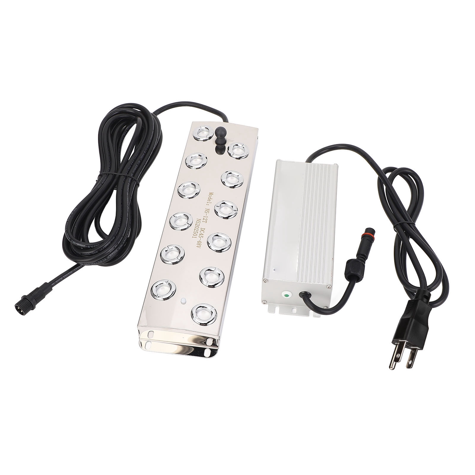 Ultraschall-nebelsystem Für Teiche Und Springbrunnen, 12 Düsen, Durchflussrate 9 L/h, Ideal Für Landschaftsgestaltung Und Gartenbau (us-stecker).