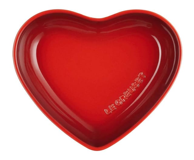 Le Creuset Schüssel Herzform Steinzeug Kirschrot 650ml