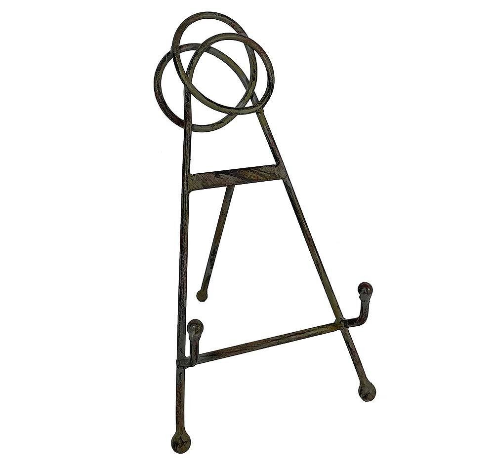 Buchstütze Nostalgie Buchständer Eisen Grau Kochbuchhalter Vintage-Stil
