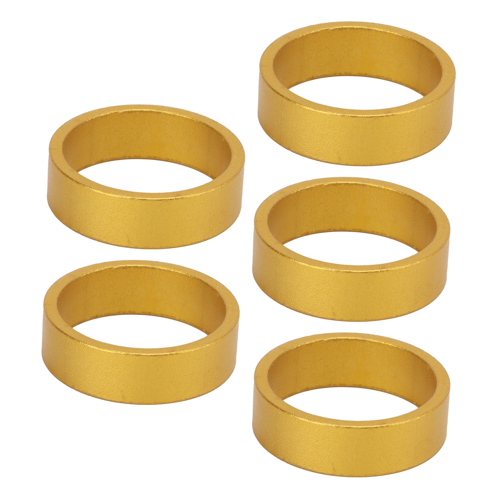 Satz Mit 5 10-mm-fahrradlenkerscheiben, Glänzende Oberfläche, Langlebig, Für Mountainbike-vorderradgabeln, Goldfarben.