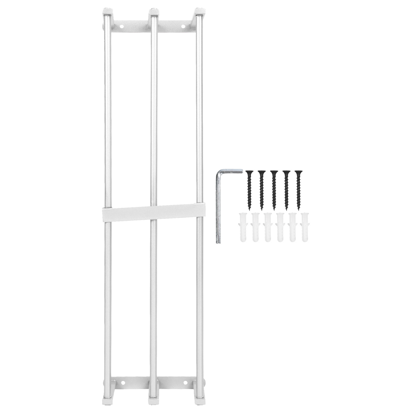 Wandmontierter Handtuchhalter Für Badezimmer, 3 Stangen, Aus Silberfarbener Aluminiumlegierung, Für Gerollte Handtücher.