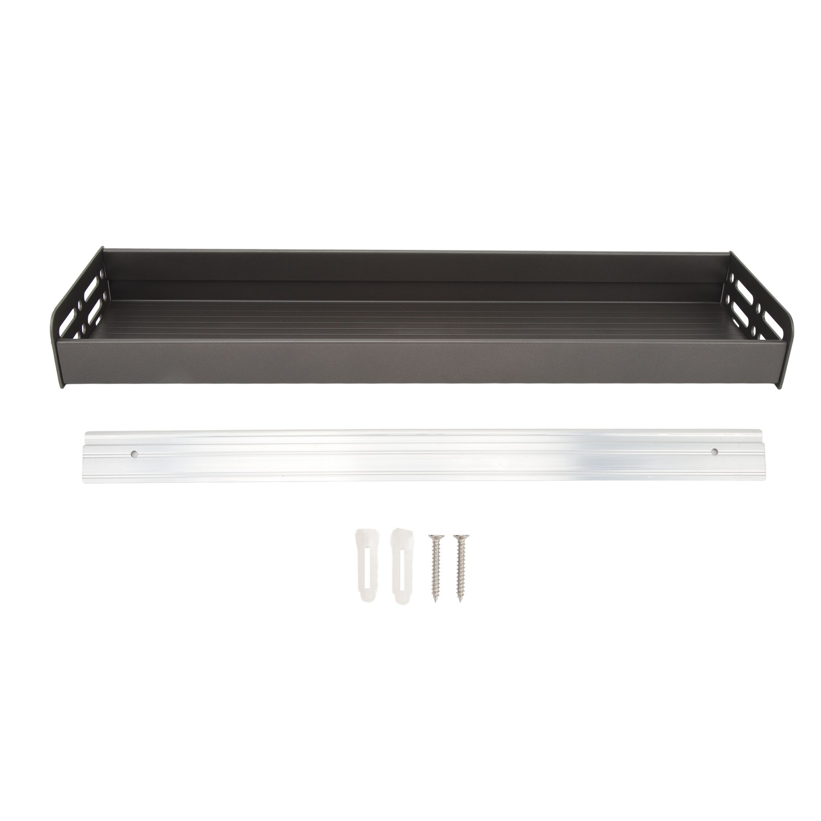 Multifunktionales 50 Cm Wandgewürzregal, Grau, Ideal Für Küche Und Bad.