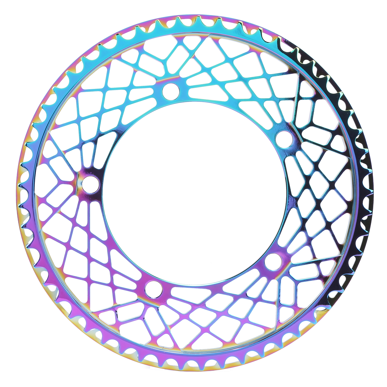 Bolany Faltkettenblatt Aus Verschleißfester Aluminiumlegierung, 130 Mm Lochkreis, 53 Zähne, Leuchtende Farbe