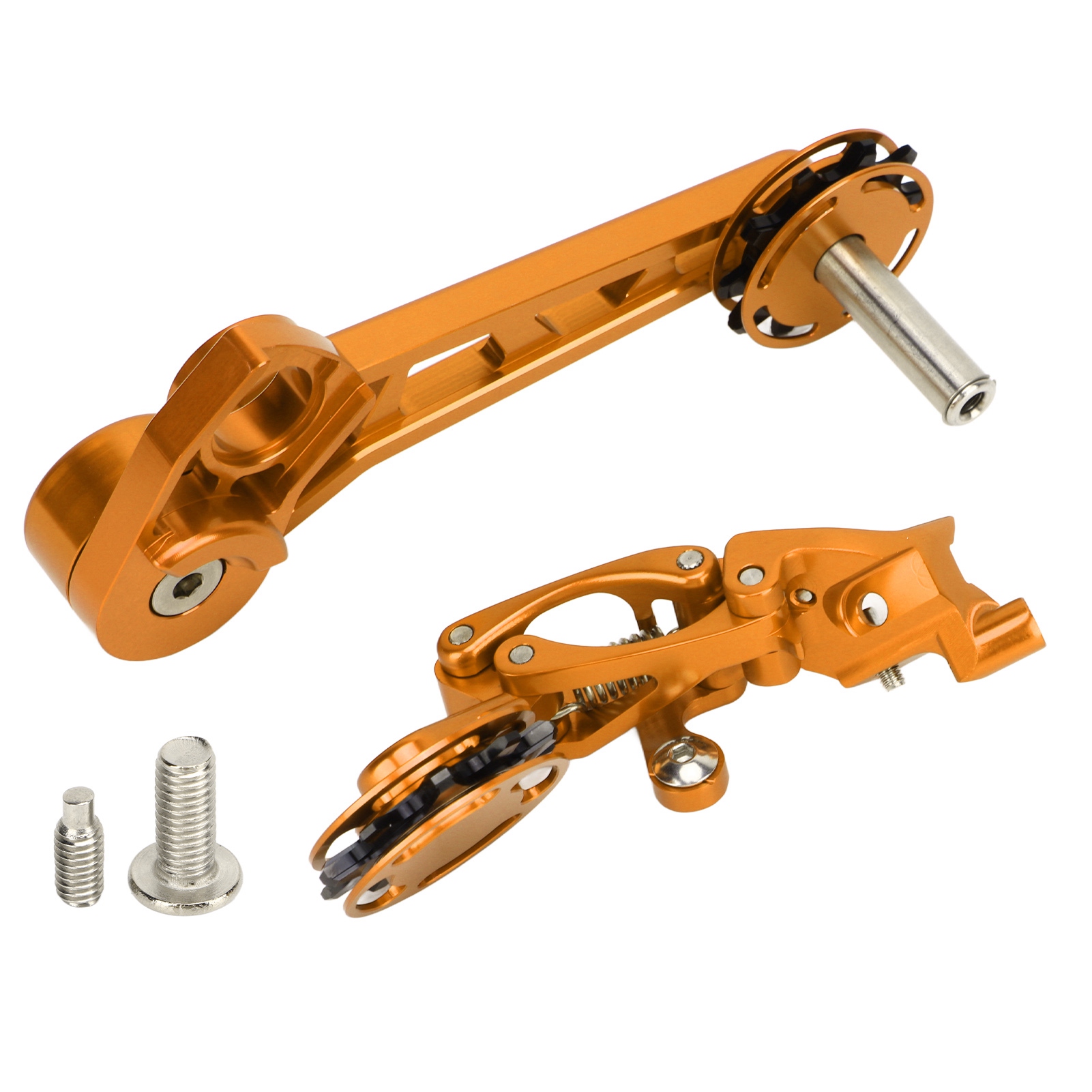 Kettenspanner Für 7-gang-fahrräder, Aus Cnc-gefräster Aluminiumlegierung, Kompatibel Mit P Line 11 Schaltwerk Und 30t Schwungrad (goldfarben).