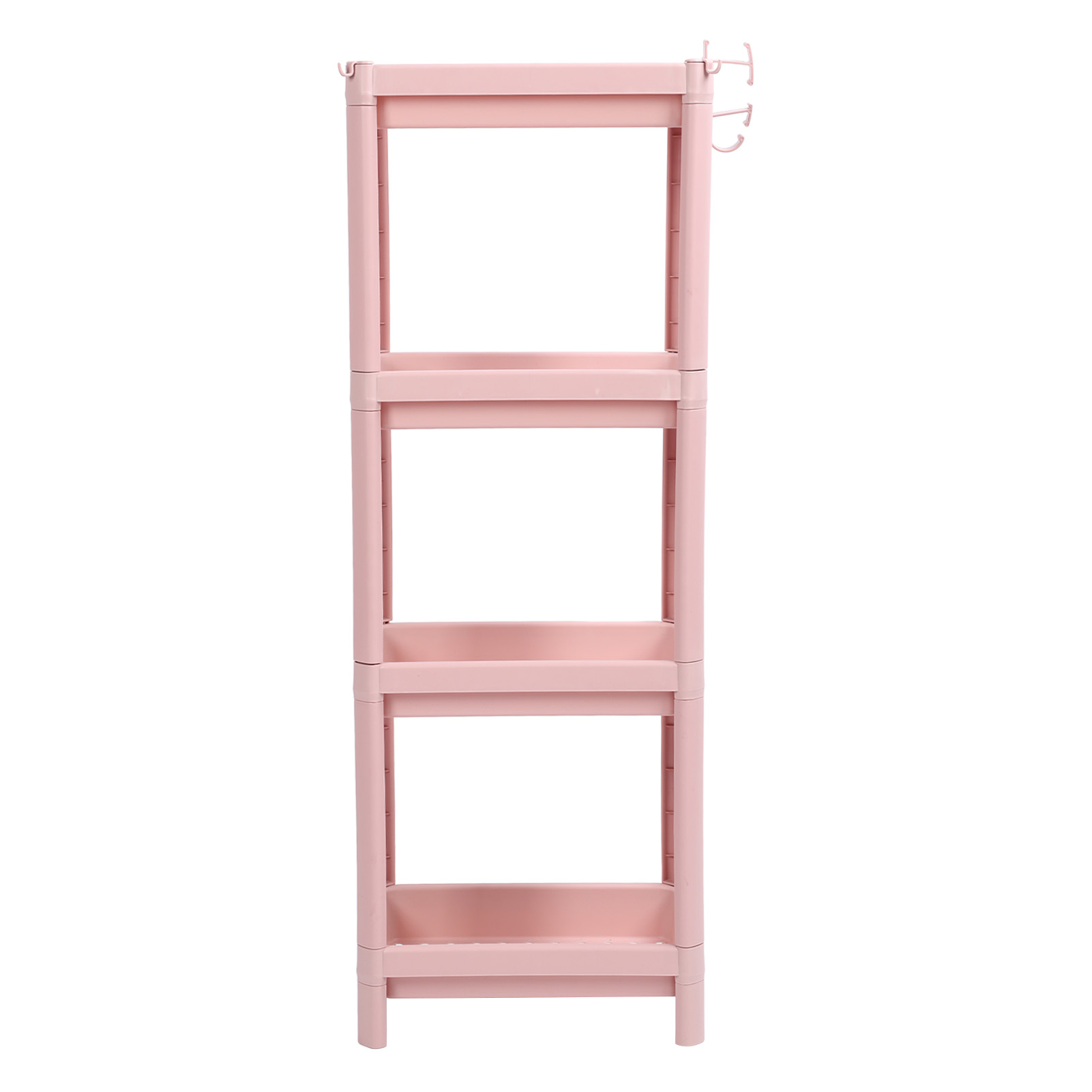 Badezimmer-bodenregal, Mehrstufig, Stabil Und Langlebig, Freistehend, Eckregal, Rosa, 4 Ebenen