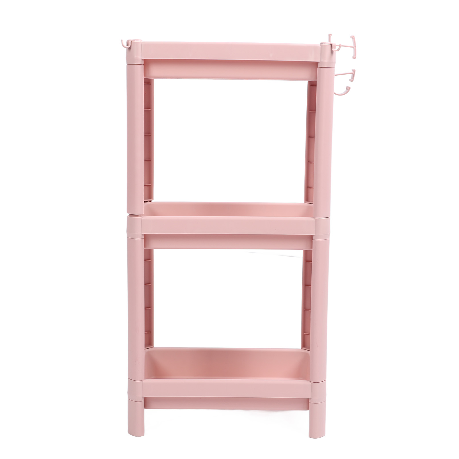 Badezimmer-bodenregal, Mehrstufig, Stabil Und Langlebig, Freistehend, Eckregal, Rosa, 3 Ebenen