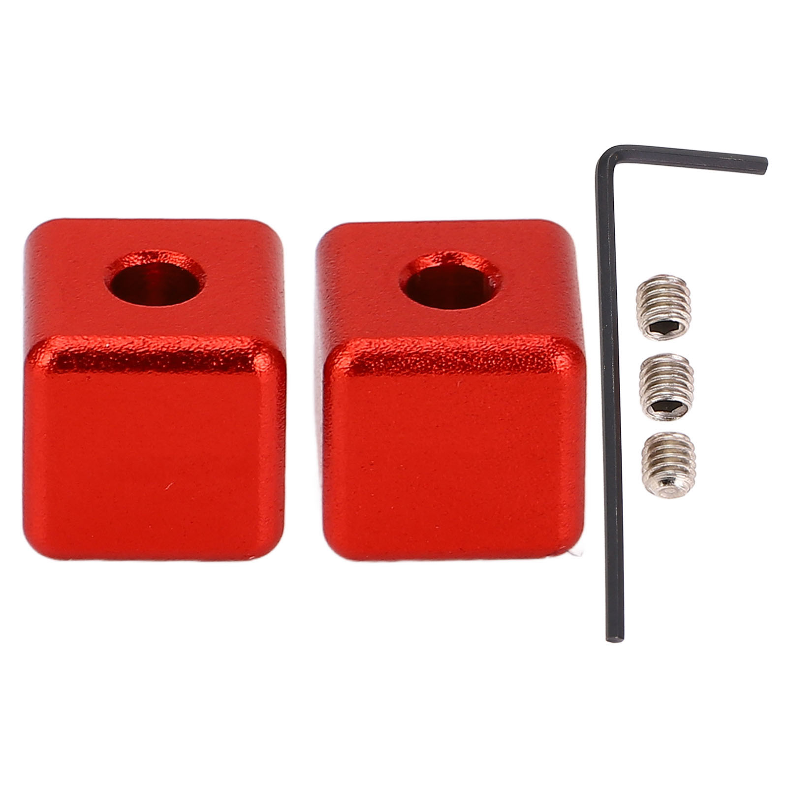 Set Mit 2 Quadratischen Kabelendkappen Aus Aluminiumlegierung Für Fahrradkabel (schalt-, Brems- Und Innenzüge), Rot