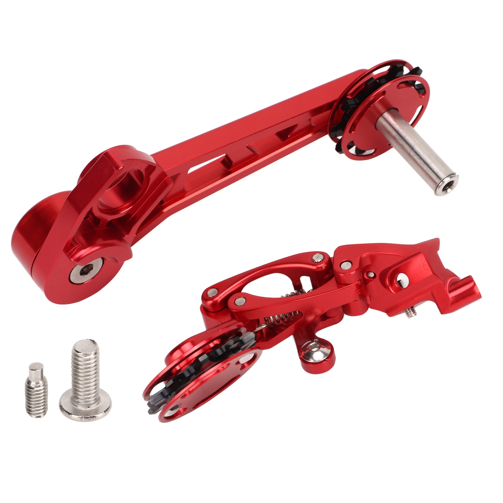 Kettenspanner Für 7-gang-fahrräder, Aus Cnc-gefräster Aluminiumlegierung, Kompatibel Mit P Line 11 Schaltwerk Und 30-zahn-schwungrad (rot).