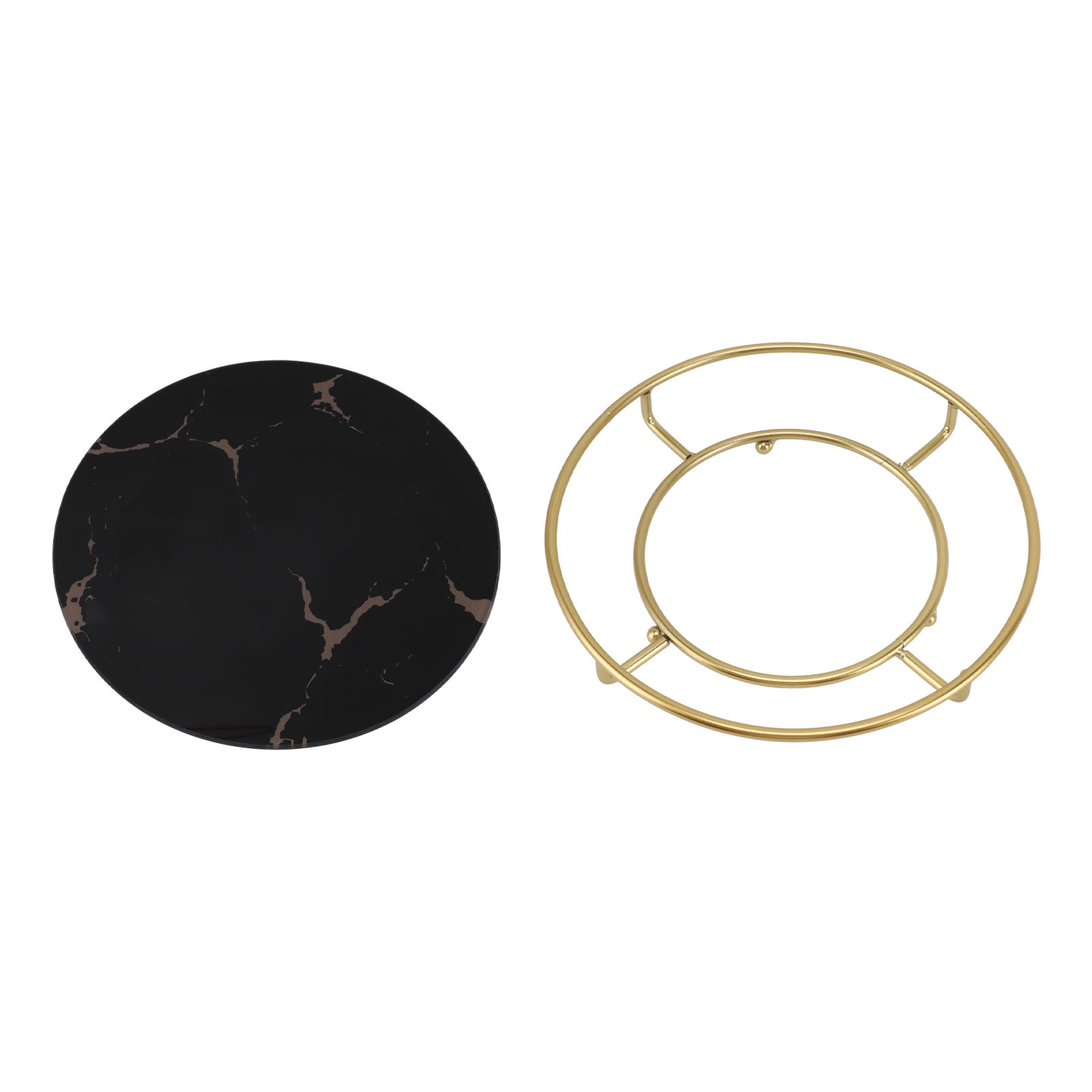 Elegantes Und Edles Rundes Schwarzes Rutschfestes Badezimmertablett, Ideal Zur Aufbewahrung Von Kosmetika Und Schmuck.