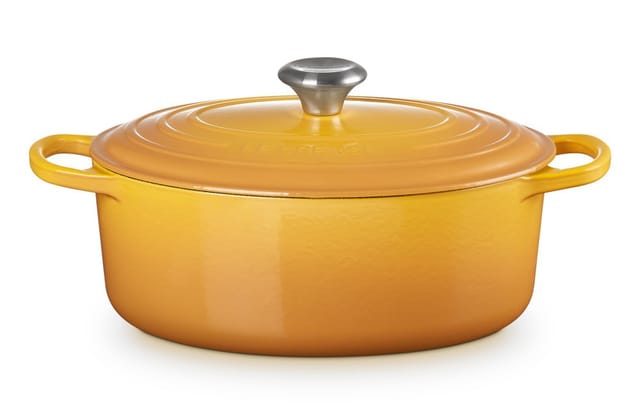 Le Creuset Bräter Signature Oval Gusseisen Nectar Gelb 29 cm