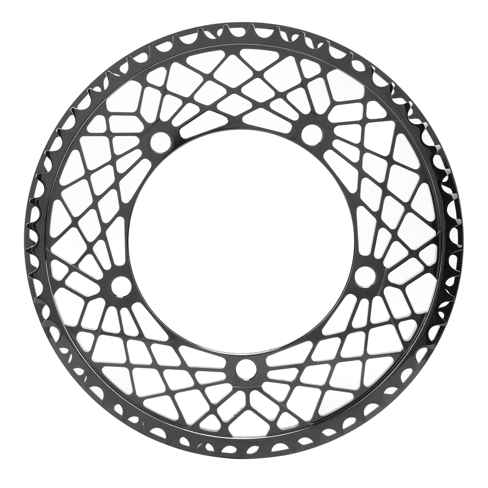 Bolany Faltkettenblatt Aus Verschleißfester Aluminiumlegierung, 130 Mm Lochkreis, 53 Zähne, Schwarz