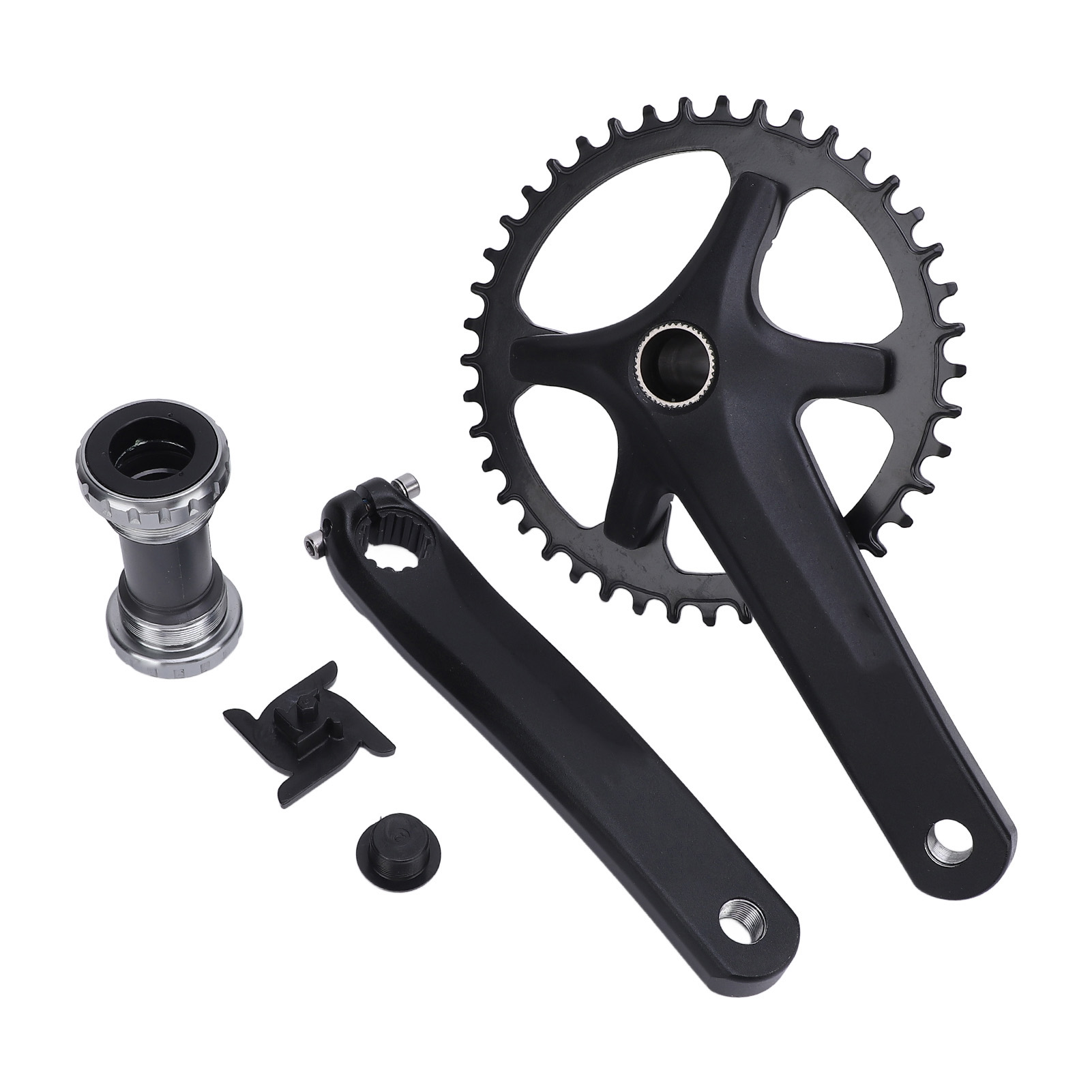 Fahrradkurbelgarnitur Aus Aluminiumlegierung, Lochkreis 110 Mm, 42-zahn-kettenblatt, Kurbeln Und Tretlager Inklusive, Für Fahrräder Mit 9-11 Gängen