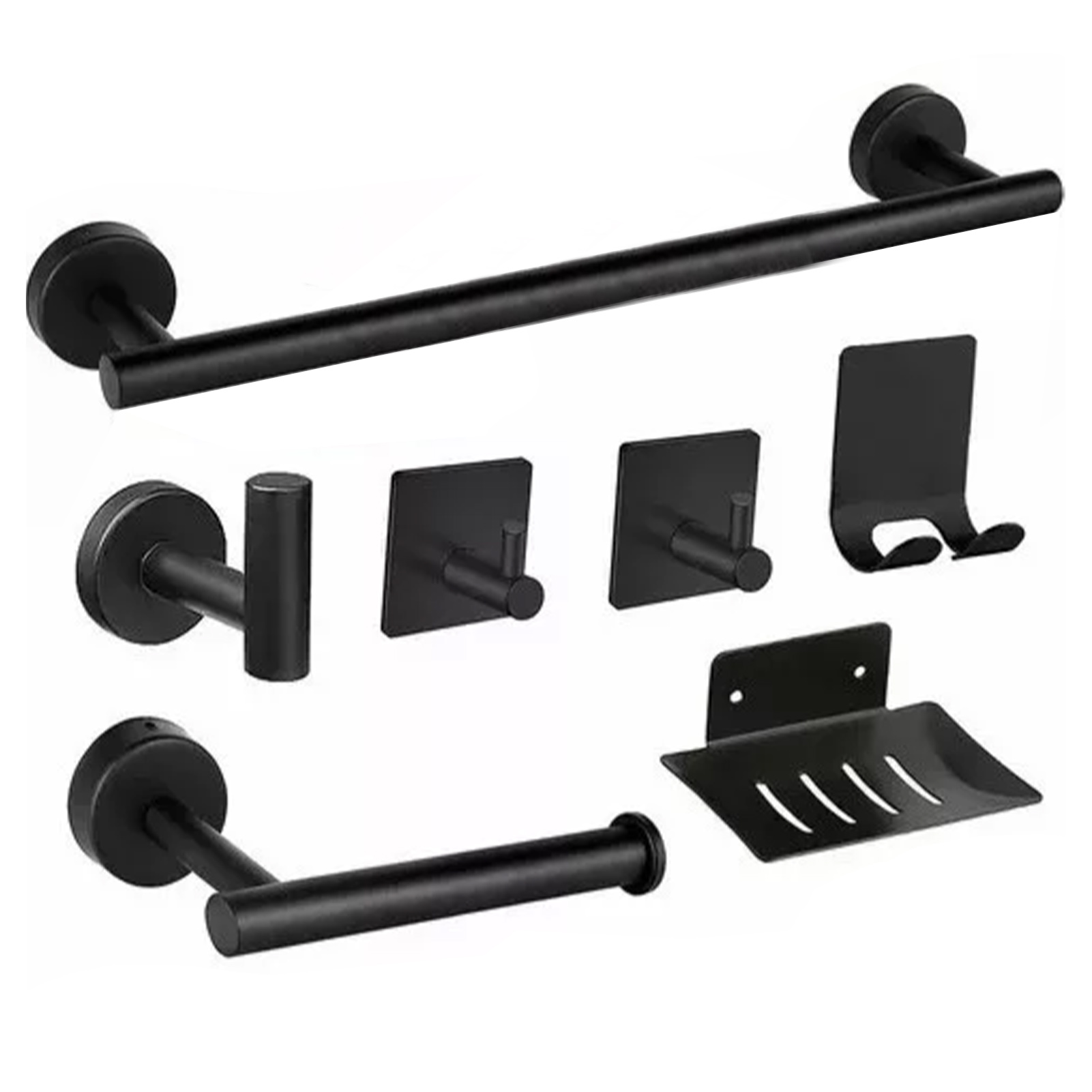 Robuster Handtuchhaken Aus Edelstahl 304, Handtuchhaken Aus Metall, Handtuchstange, Schwarzes Badezimmer-accessoire-set