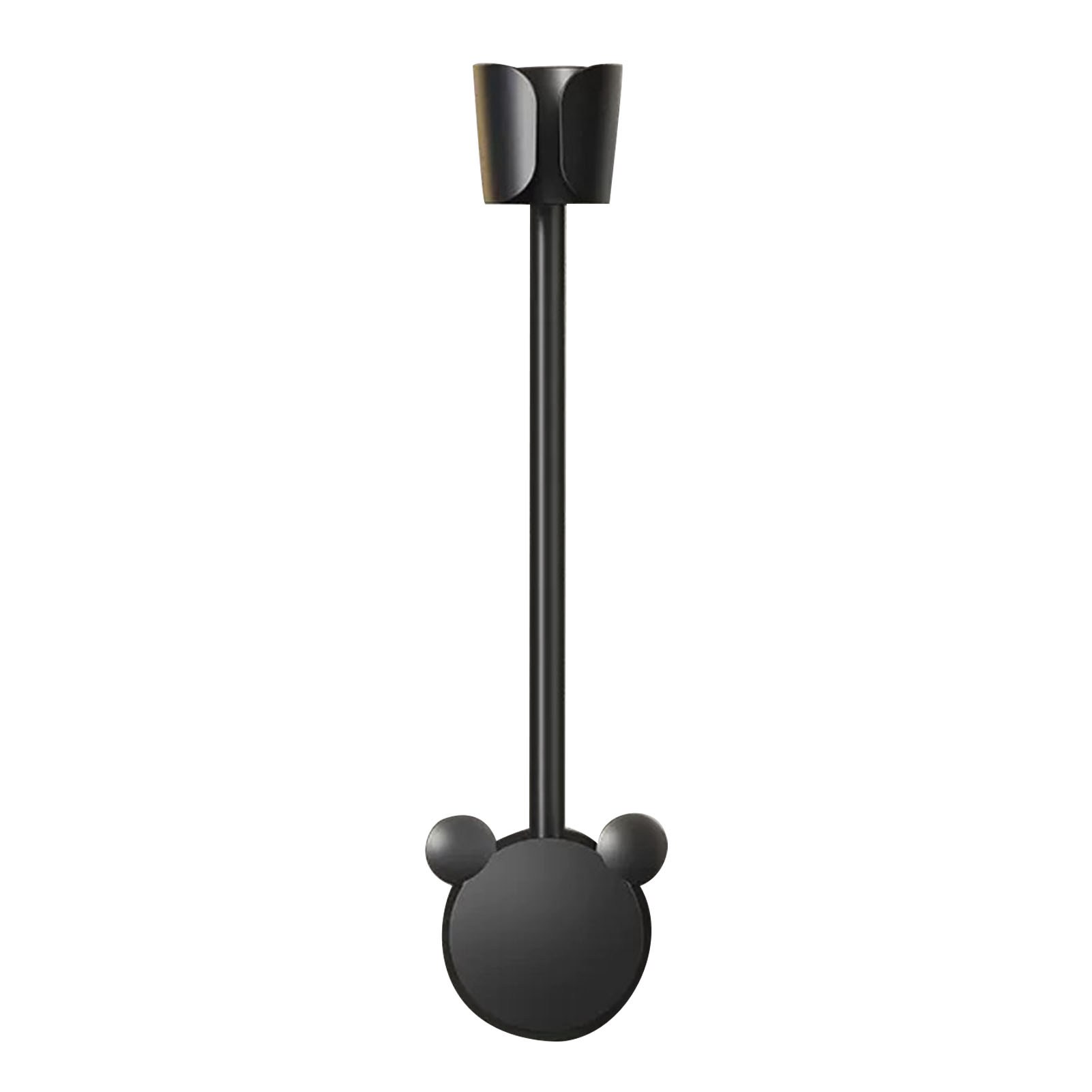 Praktischer Haartrocknerhalter, Multifunktional, Freihändig, 360° Drehbar, Selbstklebend, Wandmontage, Schwarz