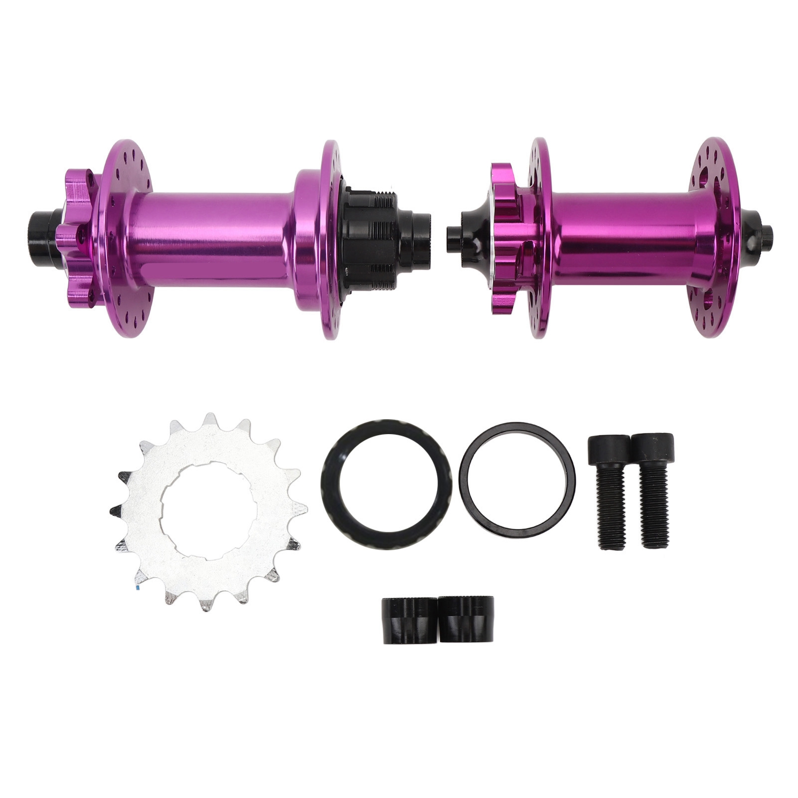 16-zahn-singlespeed-nabe, 32 Lochkreise, 120 Klicks, 2 Vordere Lager, 5 Hintere Lager, Aluminiumlegierung, Schnellspanner, 100-mm-/135-mm-scheibenbremsnabe, Violetter Ersatzteil