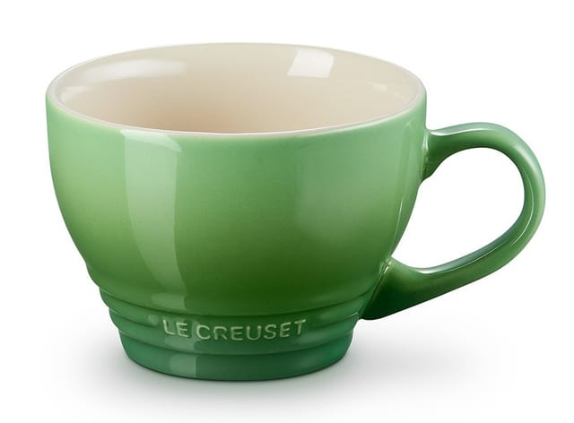 Le Creuset Cappuccino Tasse Steinzeug Bamboo Green 400ml