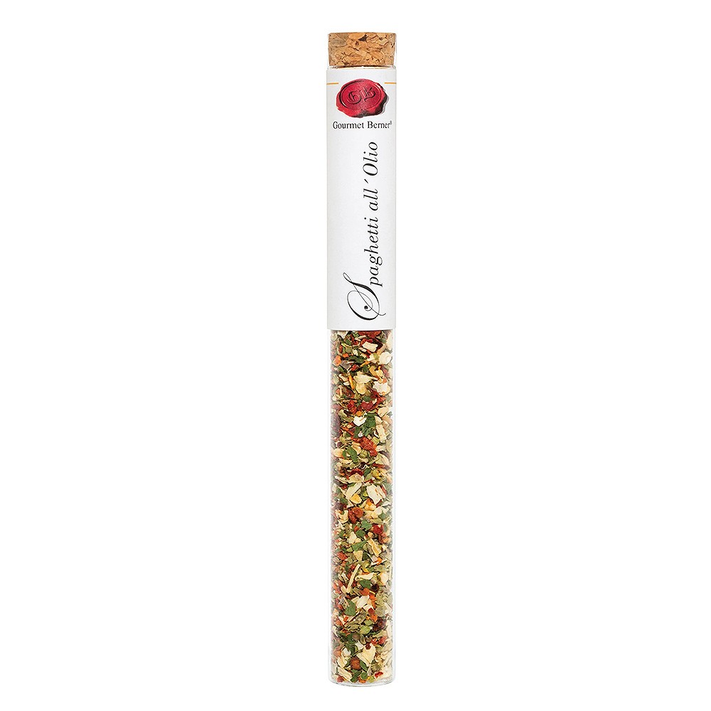 Gourmet Berner Spaghetti all´ Olio in Vitro Reagenzglas mit Korken 16g