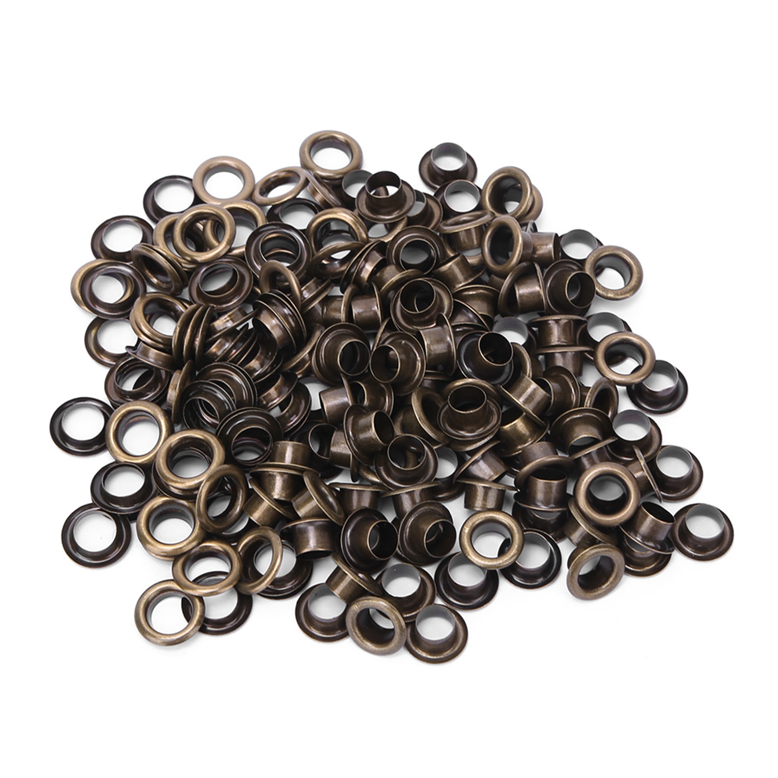 100 Stück 6 Mm Messing-doppelseiten-hohlösennieten Für Kleidersäcke/schuhgürtel (bronze).