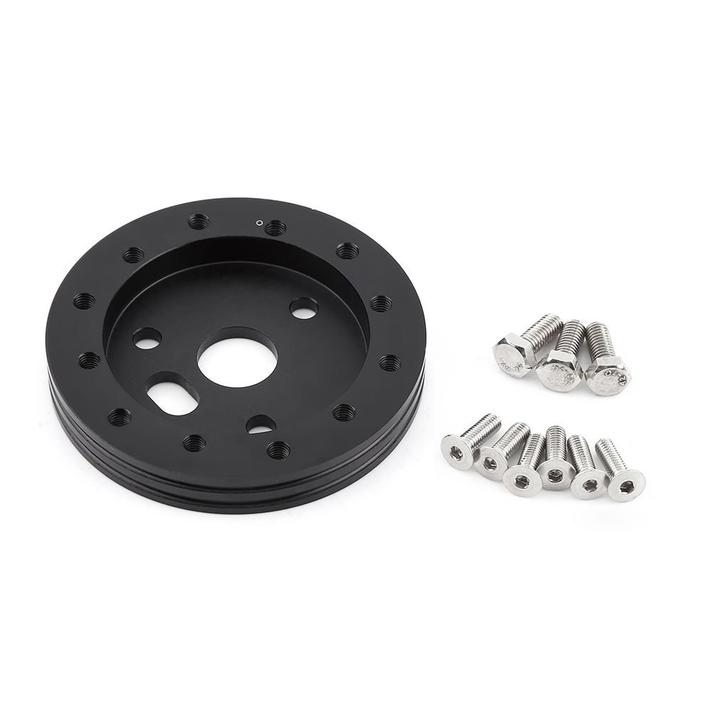 Universeller Auto-distanzring, 0,5-zoll-nabe Für 6-loch-lenkrad Auf 3 Gängige Boss-adapter, Schwarz.