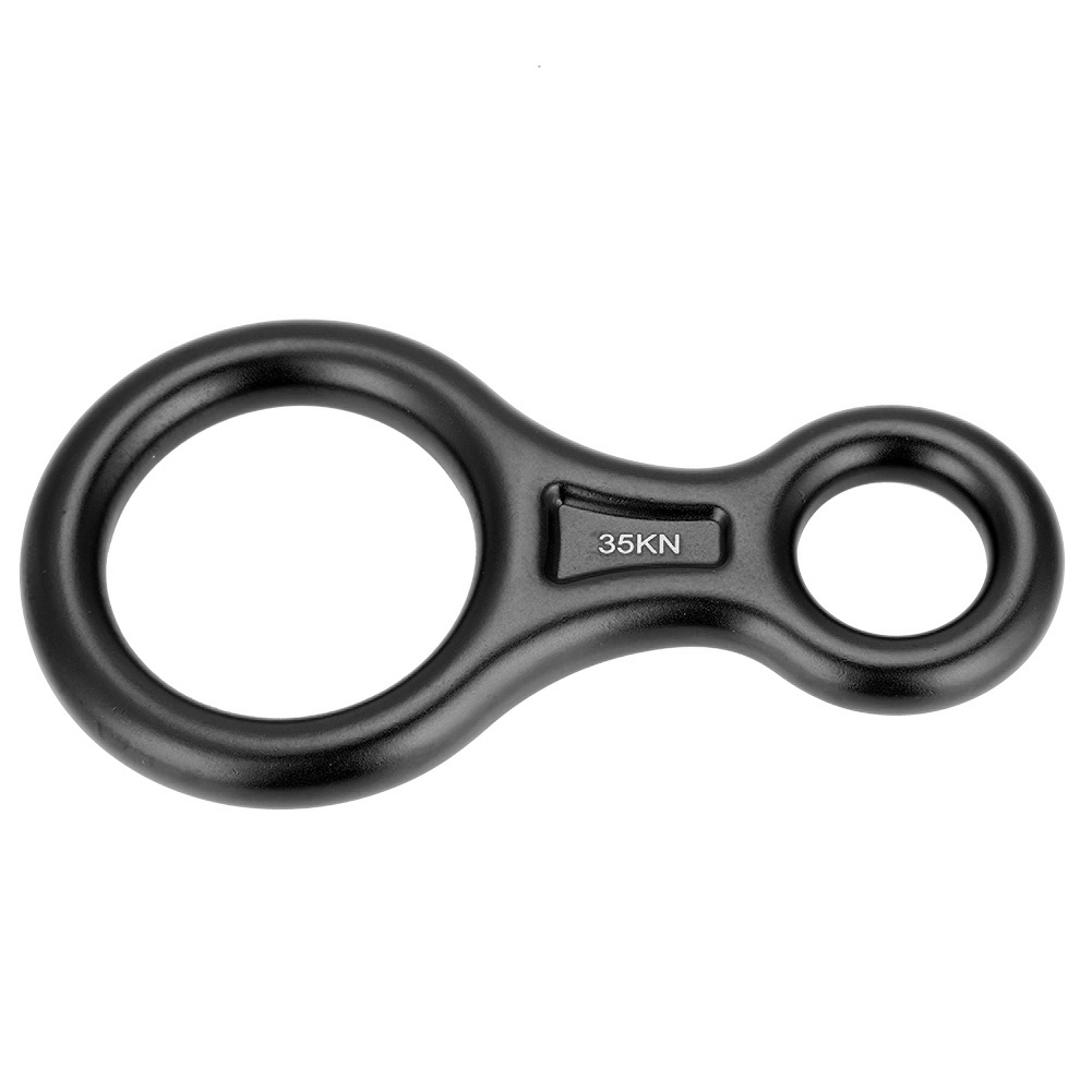 35kn Abseilgerät Mit Achter-form, Abseilring, Kletter- Und Rettungsausrüstung (schwarz).